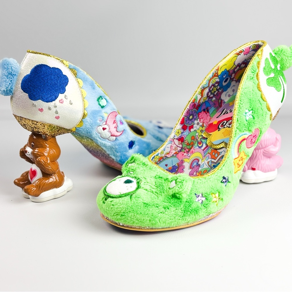 Irregular Choice “Grin & Share It” Care Bears Heels Blue/Green –